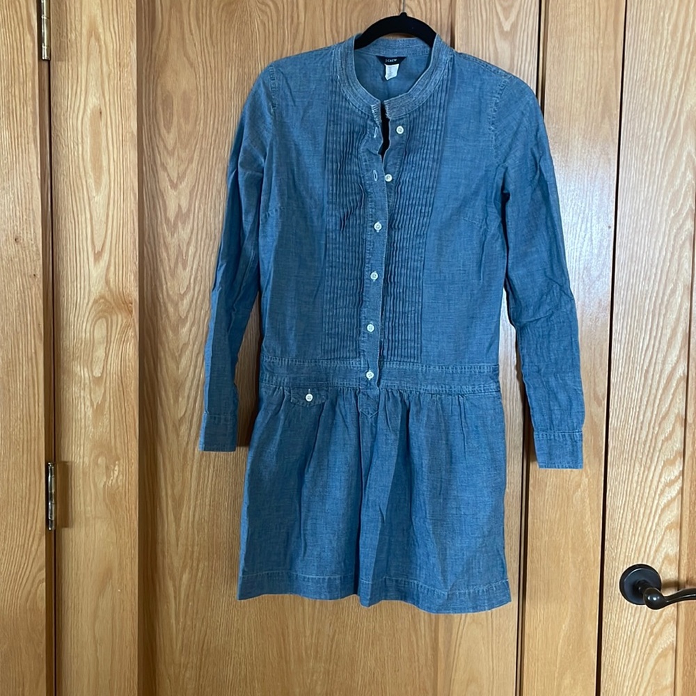 J. crew denim drop waist size 0 with pockets in euc